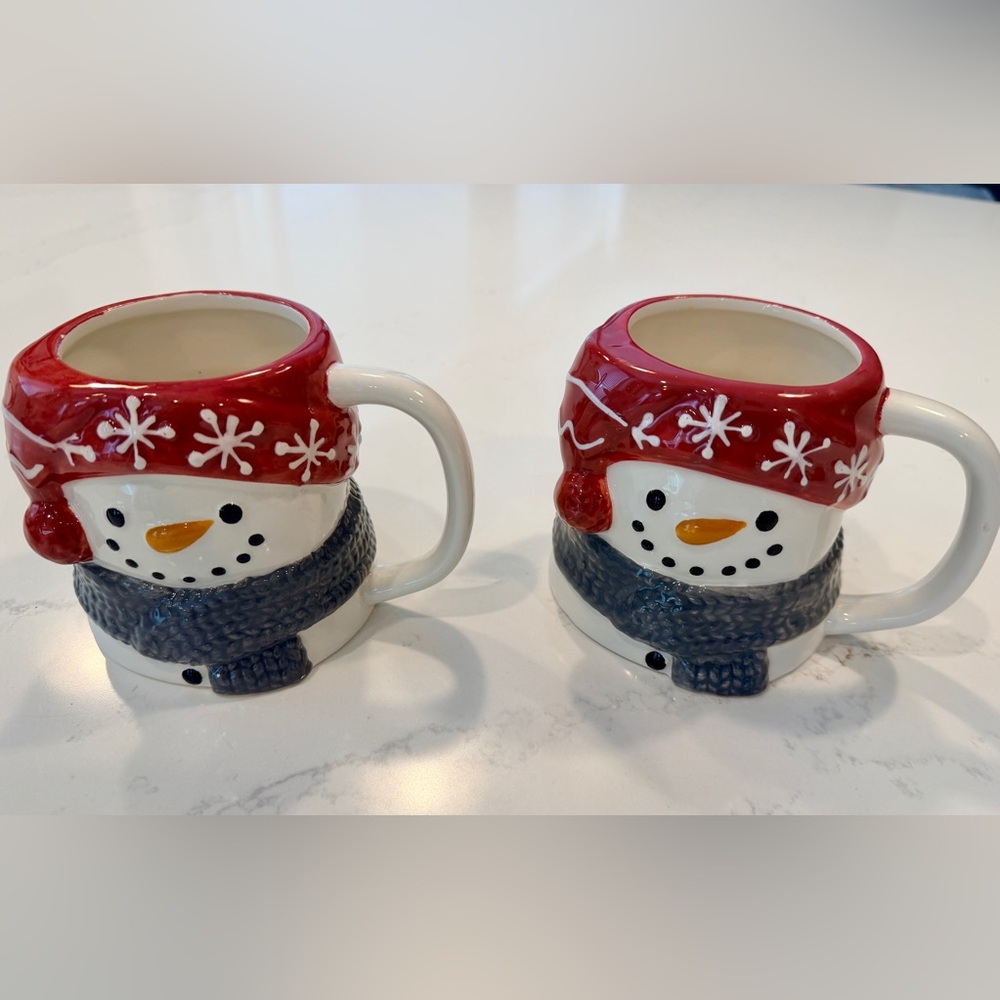 Set of Snowman Mugs - North Pole Trading Co.